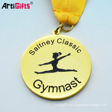 oem promotion billige weiche emaille logo sport gold gymnastik medaille display